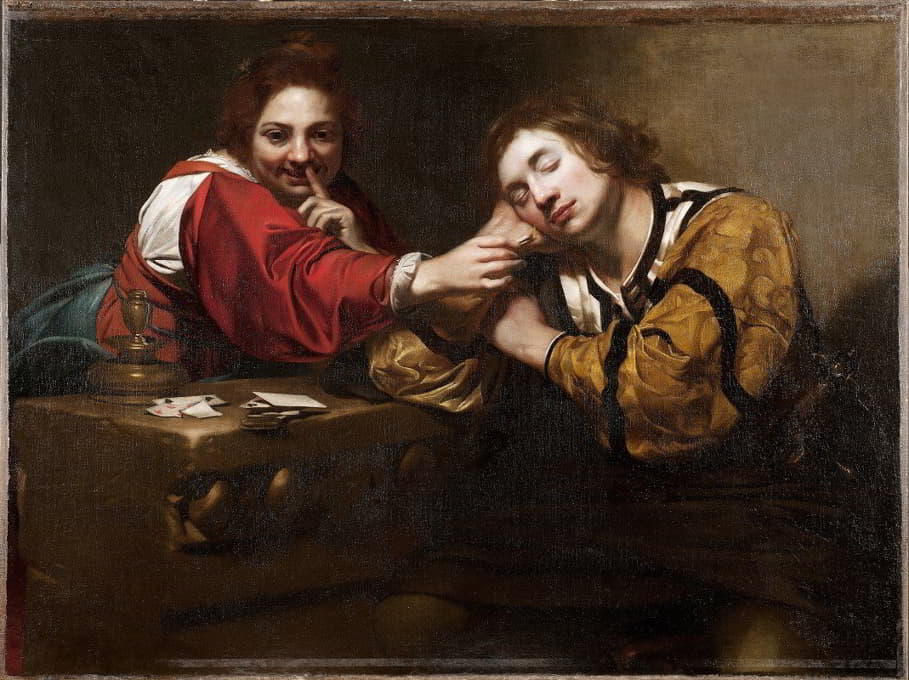 Nicolas Regnier - Sleeper Awakened by a Young Woman with Fire