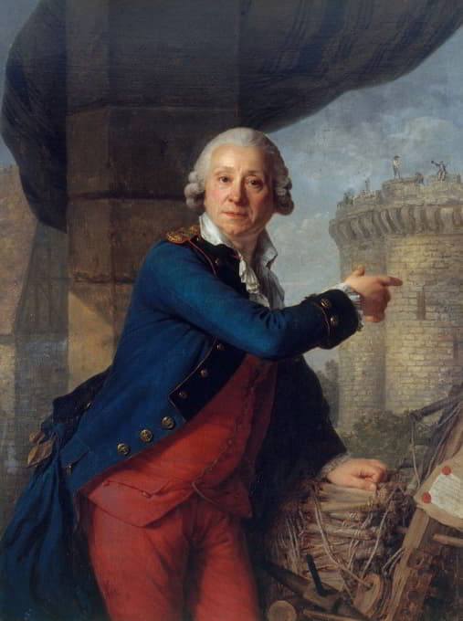 Antoine Vestier - Jean-Henri Masers, chevalier de Latude (1725-1805), montrant la Bastille