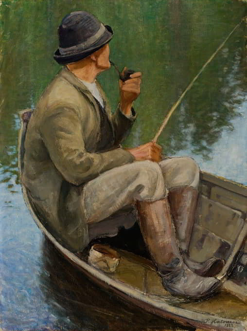 男子钓鱼
