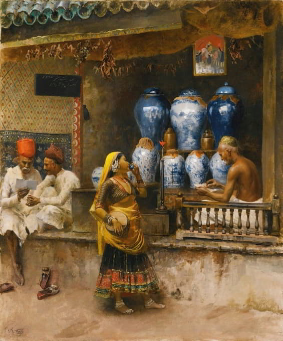 Edwin Lord Weeks - A Perfumer’s Shop, Bombay