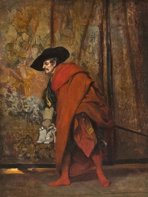 Jehan Georges Vibert - Polonius Behind The Curtain