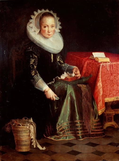 Joachim Wtewael - Portrait Of Eva Wtewael (1607-1635)