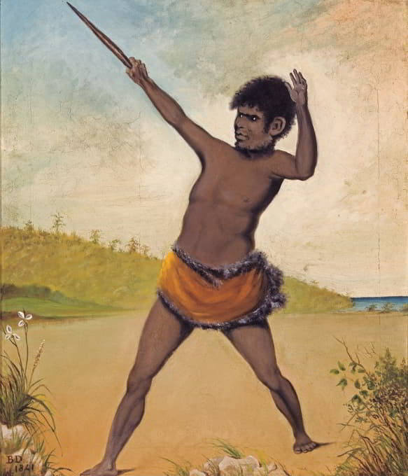 Benjamin Duterrau - Jack, a Tasmanian Aboriginal, holding a club