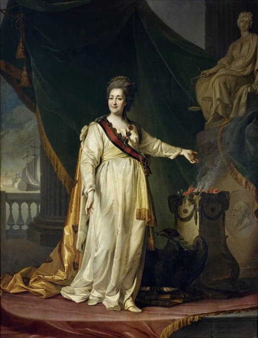 Dmitry Levitsky - Portrait of Catherine II the Legislatress in the Temple of the Goddess of Justice