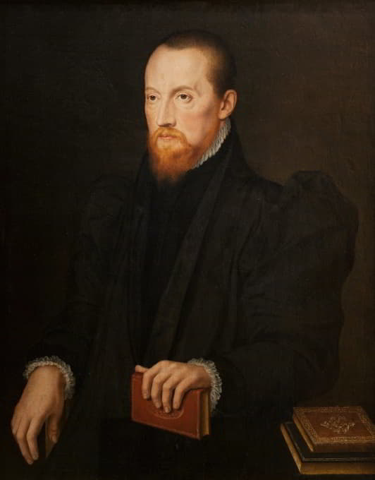 Pieter Pourbus - Bearded, red-headed Man, seated