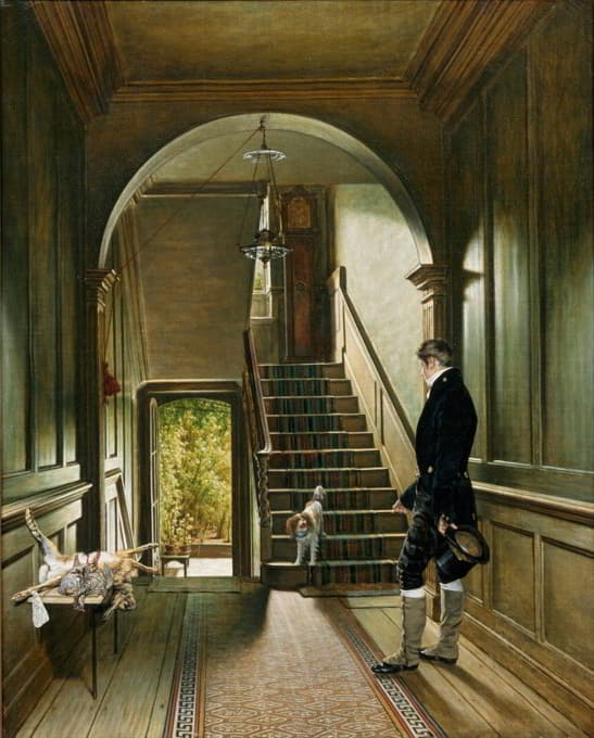 伦敦画家住宅的楼梯