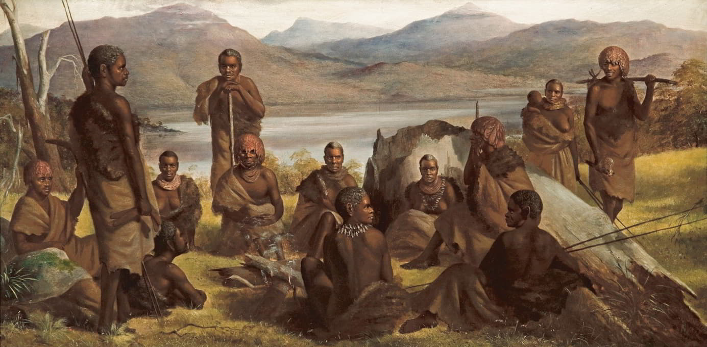 Robert Dowling - Group of natives of Tasmania