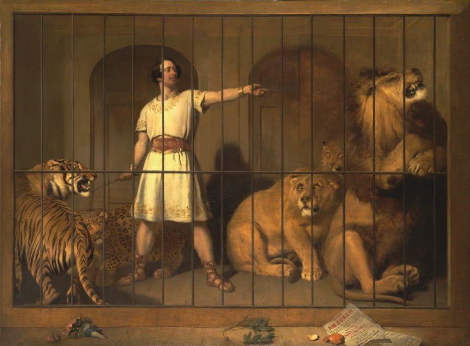 范安伯格先生的肖像，他和他的动物出现在伦敦剧院