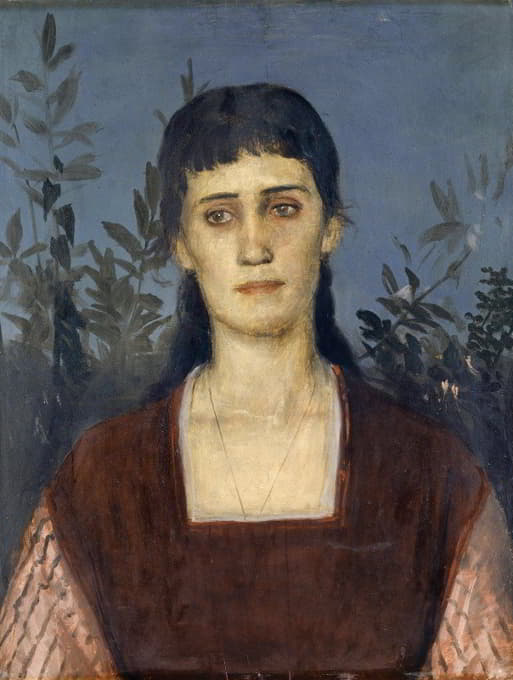 Arnold Böcklin - Portrait of Clara Bruckmann-Böcklin, Eldest Daughter of the Artist