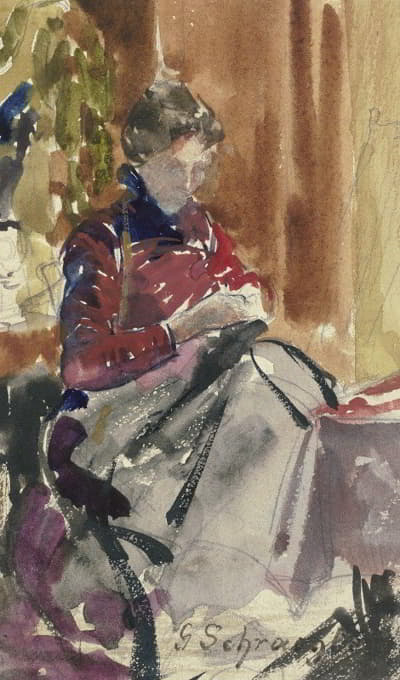 Gustav Schraegle - Bildnis der Frau des Künstlers