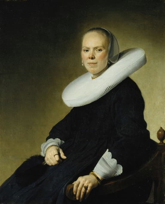 Johannes Cornelisz Verspronck - Portrait of a Woman in an Armchair