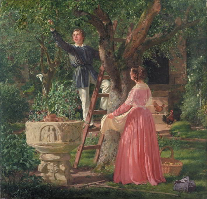 Jørgen Roed - The Garden with the Old Font