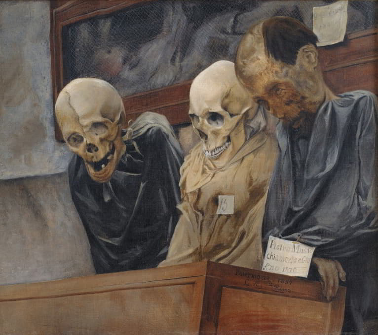 L.A. Ring - Three Skulls from Convento dei Cappucini at Palermo