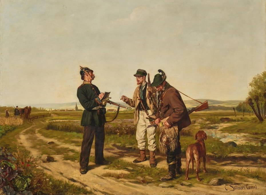 Carl Sellmer - Checking The Hunting Permit