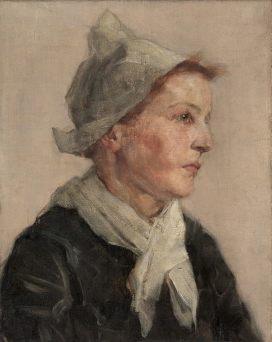 Frederick Gottwald - Head of a Woman