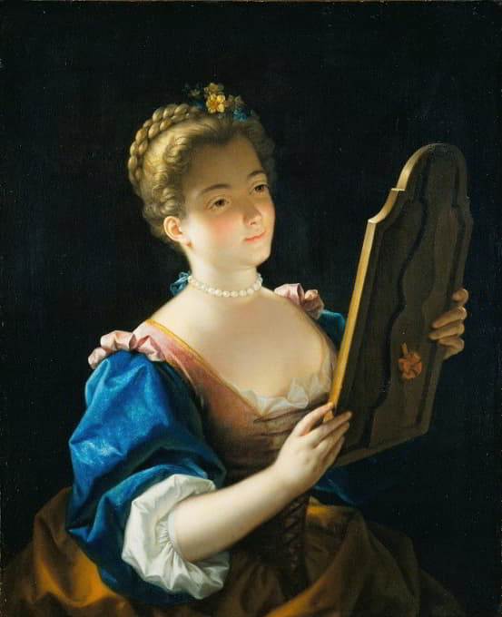 Jean Raoux - A Woman at her Mirror