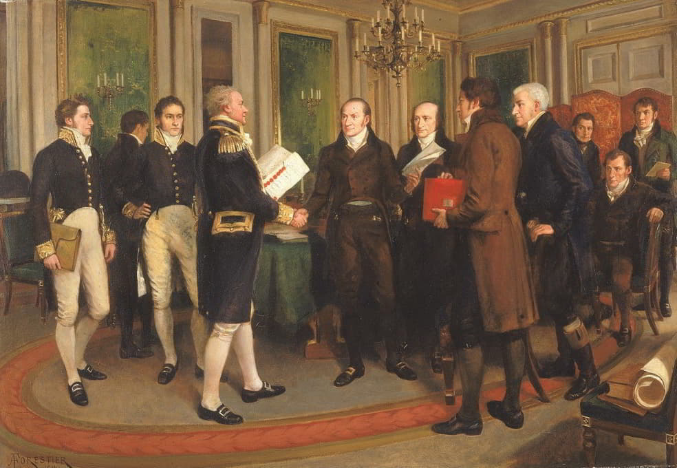 Sir Amédée Forestier - The Signing of the Treaty of Ghent, Christmas Eve