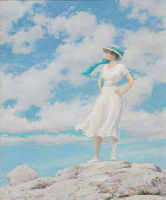 Charles Courtney Curran - Summy Sky (On the Summit)