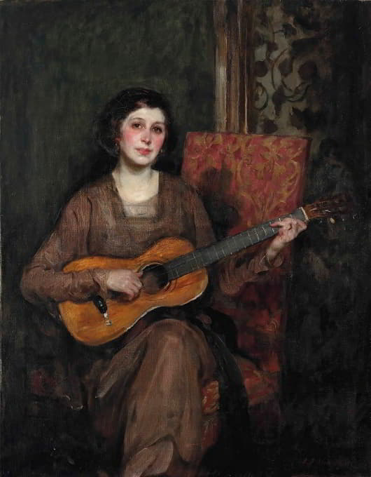 艺术家妻子佛罗伦萨·香农的肖像