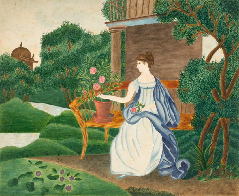 Sarah P. Wells - Woman In A Garden