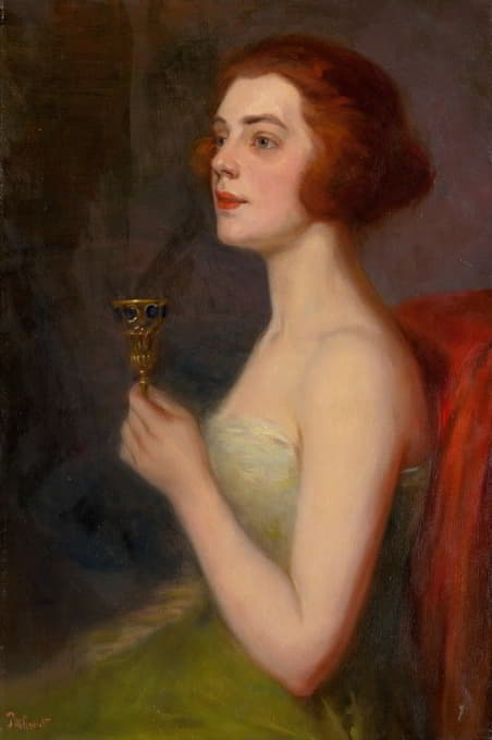 Ľudovít Pitthordt - Woman with a Goblet