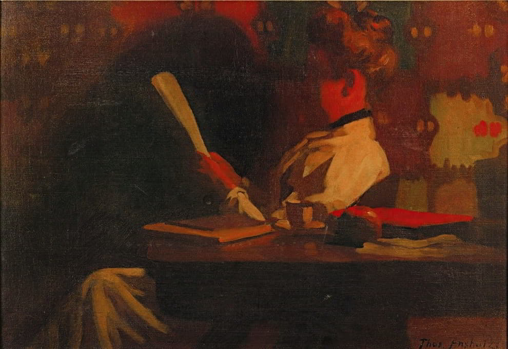 Thomas Pollock Anshutz - Woman In An Interior, Reading