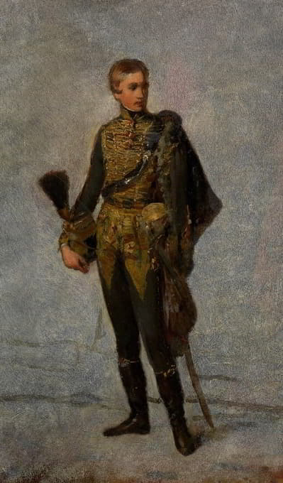 弗朗茨·约瑟夫一世皇帝，年轻时身穿轻骑兵制服