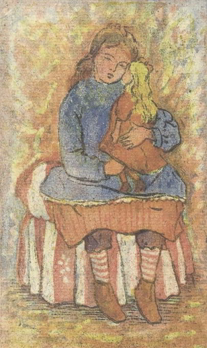 Lucien Pissarro - Meisje met pop