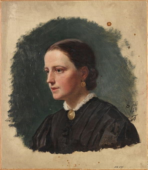 Adolph Tidemand - Portrait of Mrs. Duus