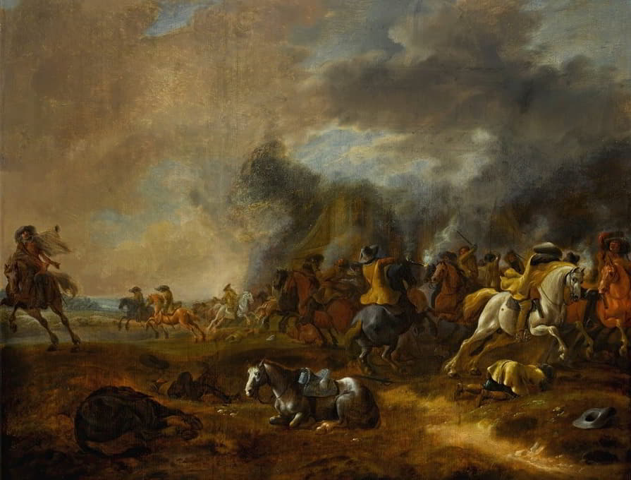 Jan Jacobsz. van der Stoffe - A cavalry skirmish