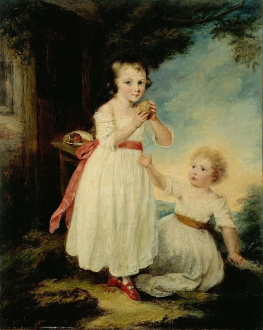 William Artaud - Portrait de deux fillettes, dit Les Gâteaux