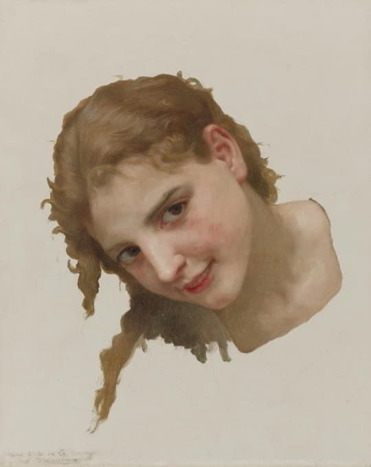 William-Adolphe Bouguereau - Jeune fille de la rochelle (study for le gué)