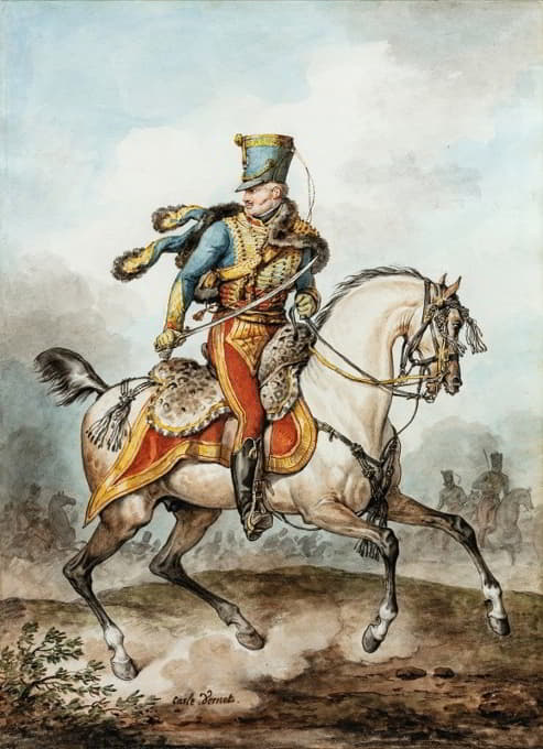 Carle Vernet - Captain of the 7th hussards, regiment of Mr de Martot