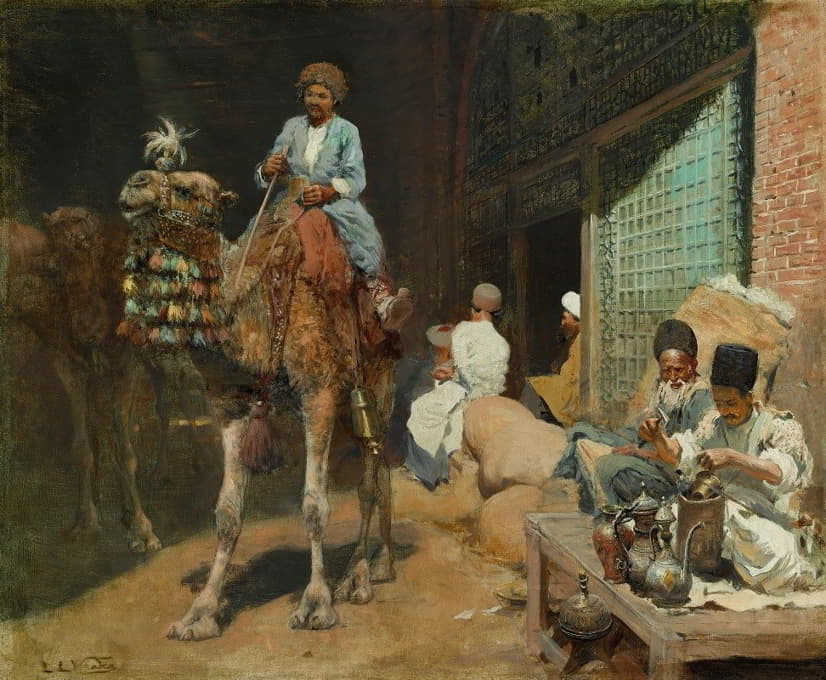 Edwin Lord Weeks - A market in Ispahan