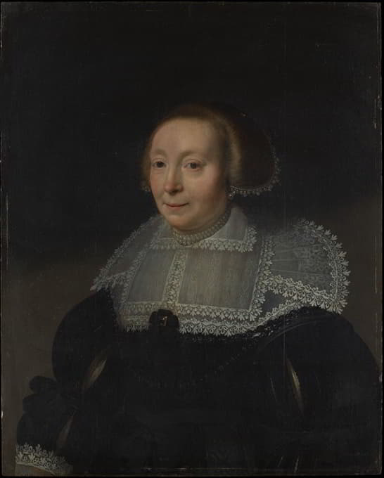 Michiel Jansz. Van Mierevelt - Portrait of a Woman with a Lace Collar