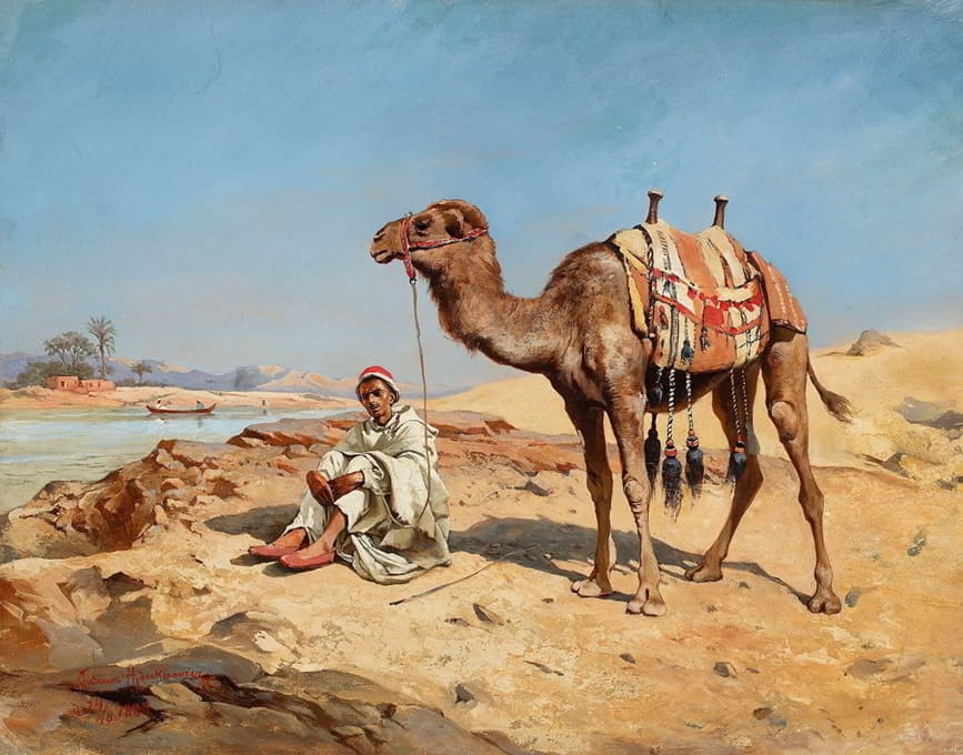 沙漠中的阿拉伯人