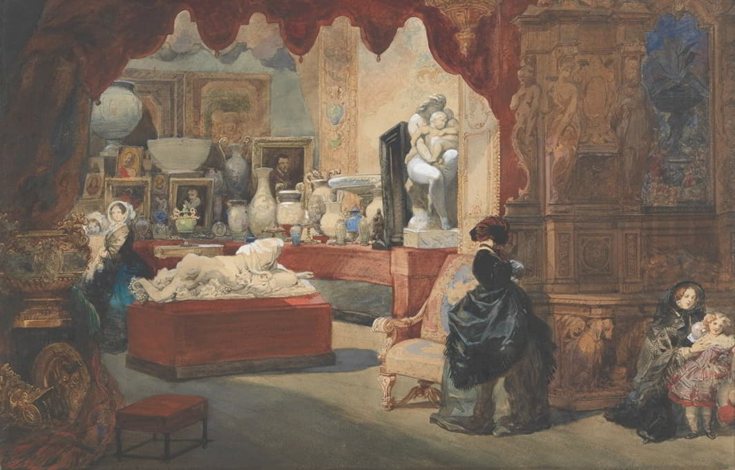 Eugène Lami - Interior of a Museum