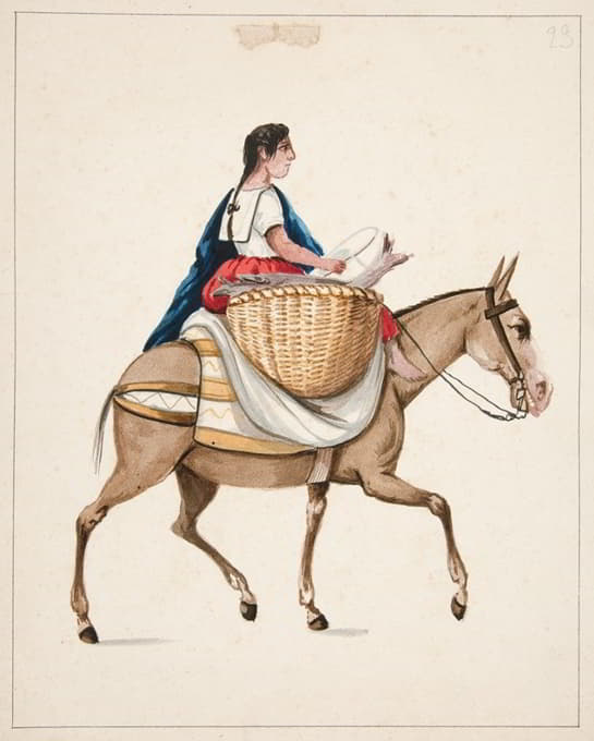 骑马的印度女人