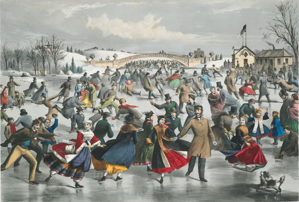 Lyman W. Atwater - Central-Park, Winter; The Skating Pond