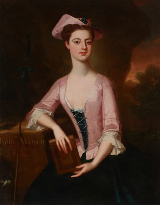 凯瑟琳·沃森·索斯韦尔（公元1765年）手持一本书的肖像