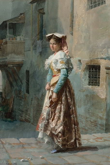 Josep Tapiró Baró - A young woman in her finery