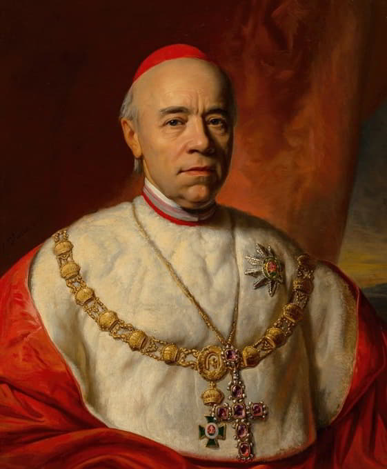 匈牙利格兰和灵长类大主教约翰·西托夫斯基的肖像，以及格鲁萨勒姆的圣克罗齐红衣主教