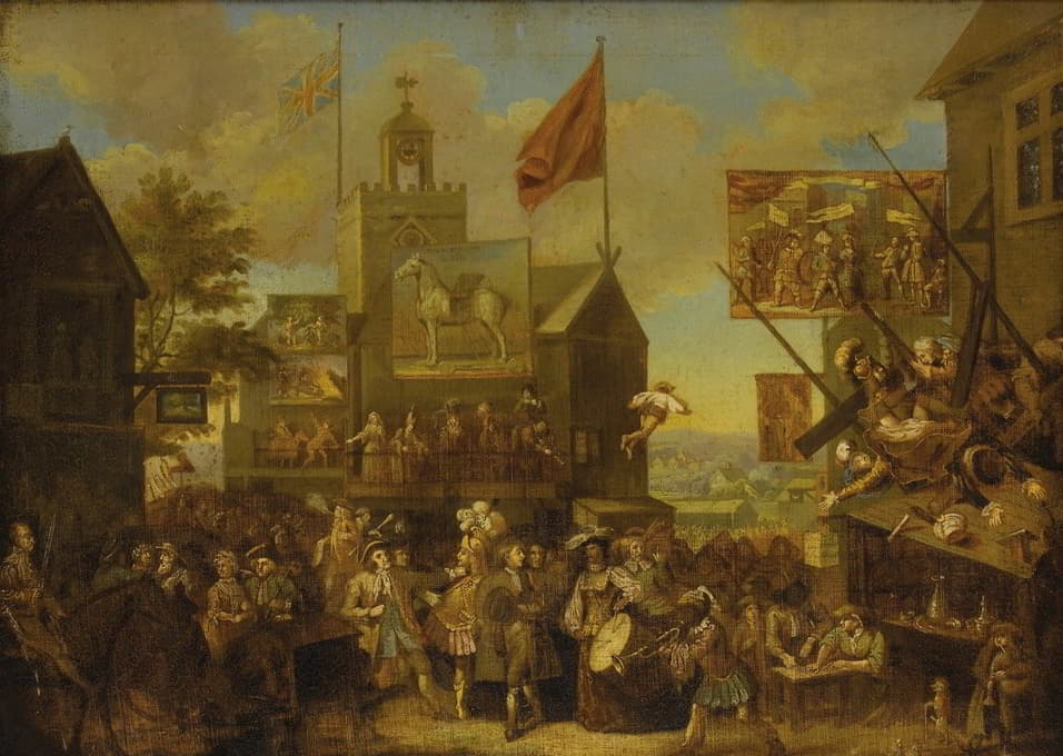 Circle of William Hogarth - Country Scene Of Low Life In A Village