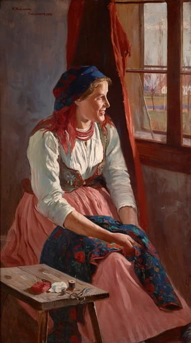 Wincenty Wodzinowski - Girl at the Window