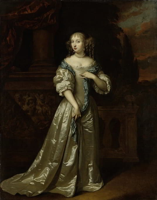 布罗克胡伊森勋爵罗洛夫·凡·阿克尔（1632-1709）的妻子菲利皮娜·斯汤顿的肖像