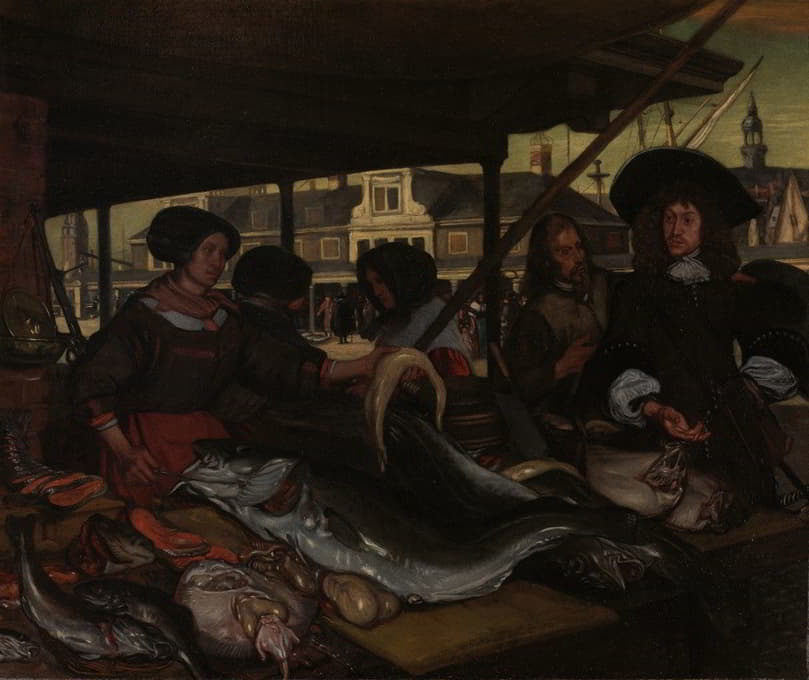 Emanuel de Witte - The Nieuwe Vismarkt (New Fish Market) in Amsterdam