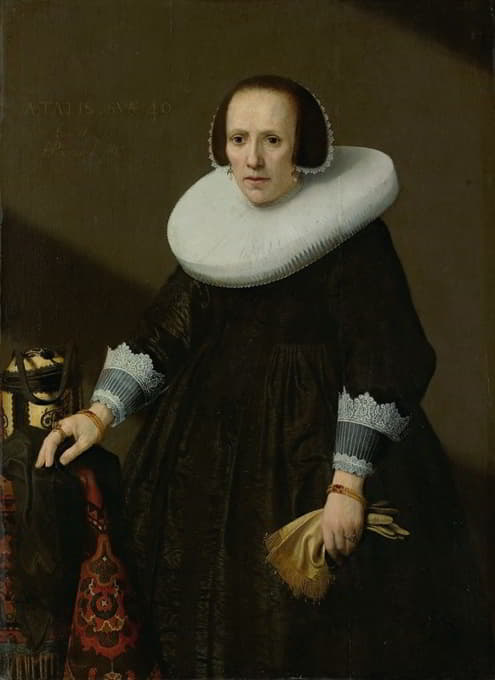 飞利浦丹尼斯的妻子格尔特鲁伊德·雷尔的肖像