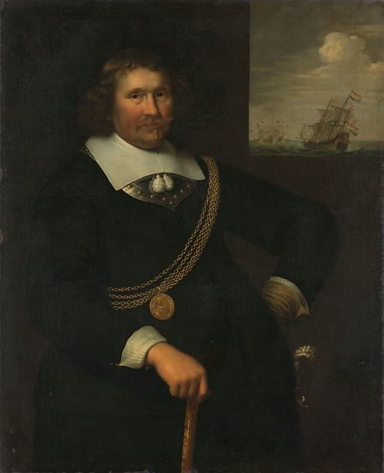 荷兰和西弗里斯兰海军中将扬·科内利兹·梅佩尔的肖像