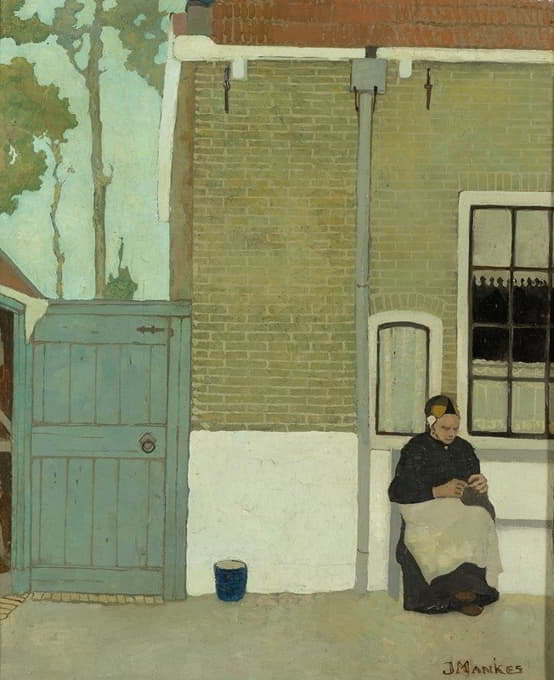 Jan Mankes - Vrouw voor haar huis