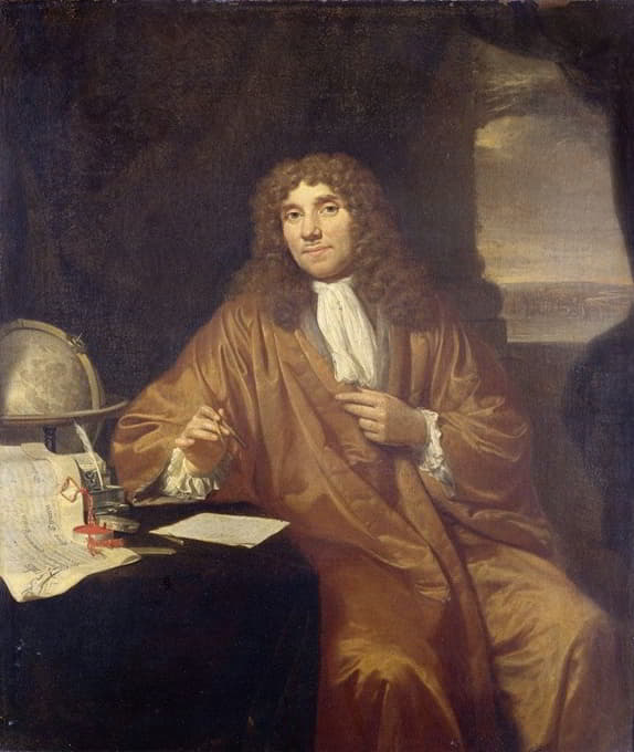 代尔夫特自然哲学家和动物学家Anthonie van Leeuwenhoek画像